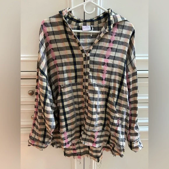 Out From Under August Hooded Button Down Shirt - Picture 2 of 4